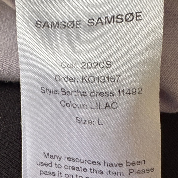 Samsoe Samsoe Lilac Button-Up Long Sleeve Denim Shirt Dress - Picture 5 of 10